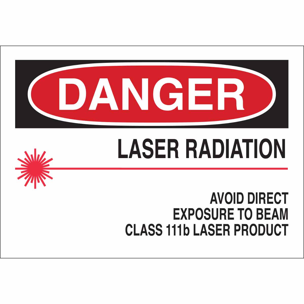 DANGER Laser Radiation Sign